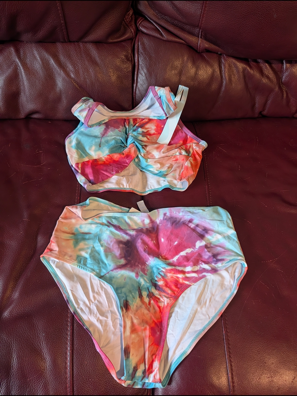 Tie-Dye High Waist Bikini Set